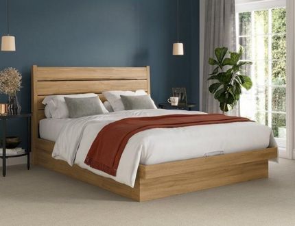 Lodge Platform wooden Ottoman Bed Frame