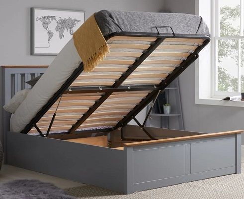 Phoenix Wooden Ottoman Storage Bed lift up gas piston