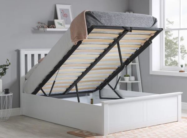 Verona Wooden Ottoman Bed in white