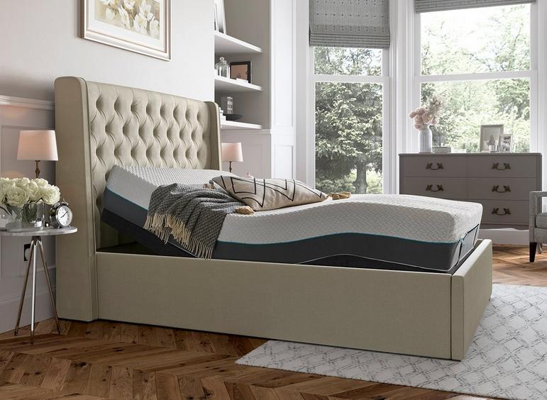 Deacon Sleepmotion 200i Adjustable Upholstered Bed Frame Cream Reviews