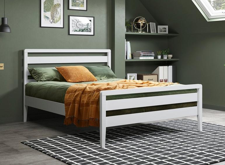 Woodstock Wooden Low Rise Bed Frame in white