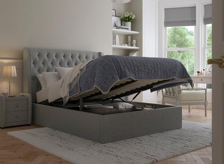 deacon ottoman bed in grey