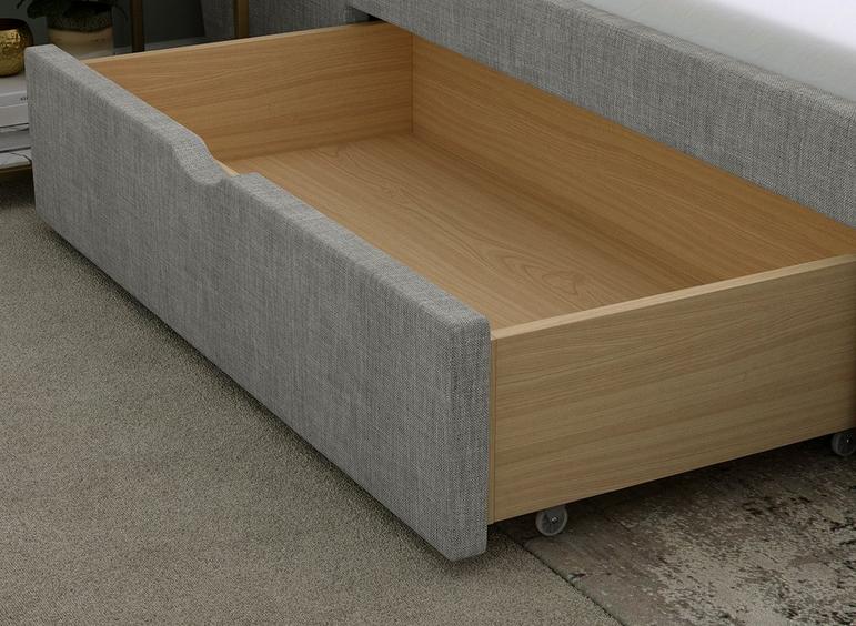 lucia upholstered bed frame two storage drawers