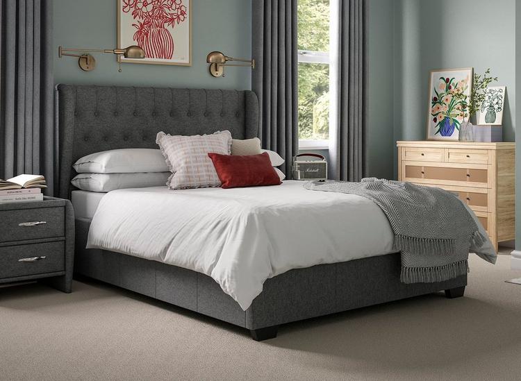 sana upholstered ottoman bed frame