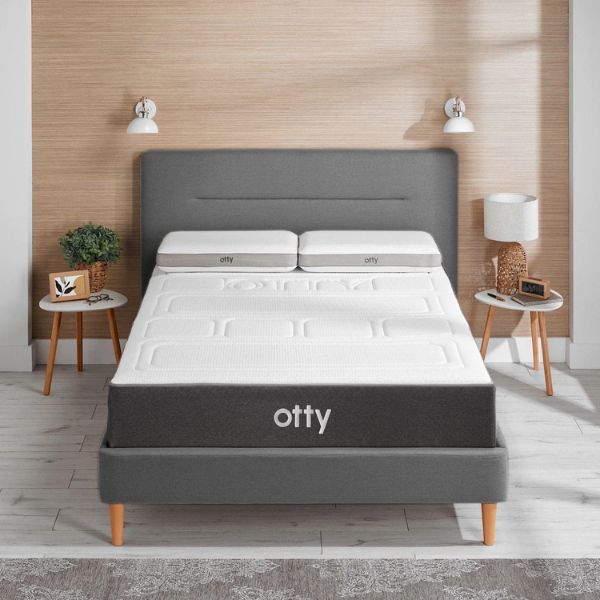 OTTY 1 Box Contemporary Bed Frame​ in grey