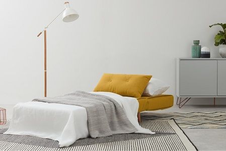 haru single sofa bed yellow