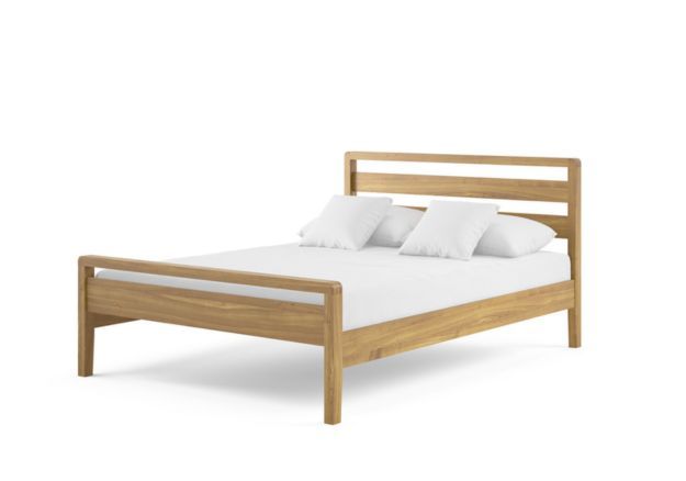 kano wooden bed with headboard