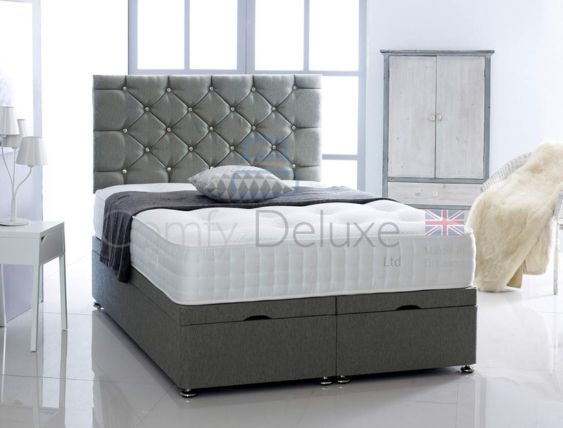 Comfy Deluxe Side Lift Ottoman Divan Bed with Mattress