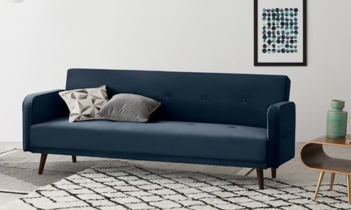 chou sofa bed in ocean blue velvet