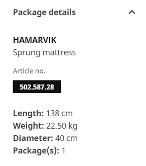IKEA Hamarvik mattress rolled up