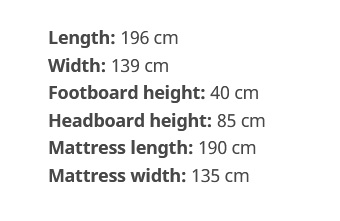 ikea bed product size