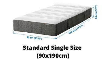 ikea standard single size mattress