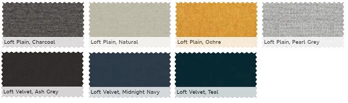 jasper sofa bed 7 colours in velvet and polyester