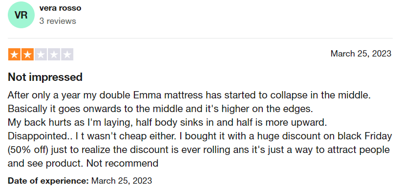 emma mattress experience sleeping on it for one year
