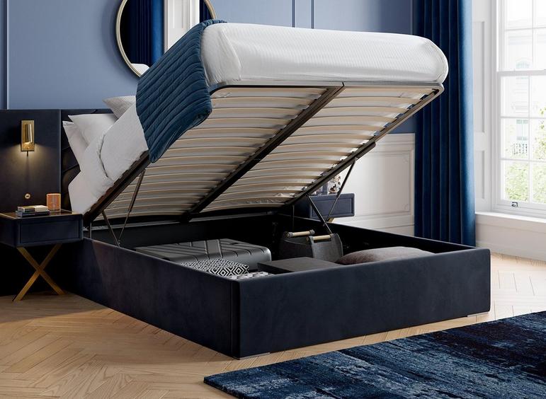 Murphy Upholstered Ottoman Bed Frame With Bedside Tables Reviews