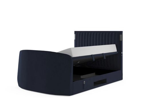 Aura Ottoman TV Bed Frame With Surround Sound