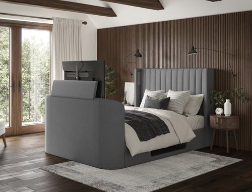 Saros Ottoman TV Bed Frame With Surround Sound