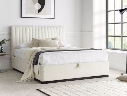 Anna Ottoman Cream Boucle Bed Frame