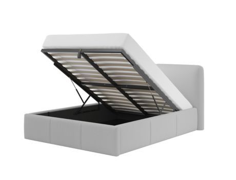 Claudia Ottoman Bed Frame grey boucle