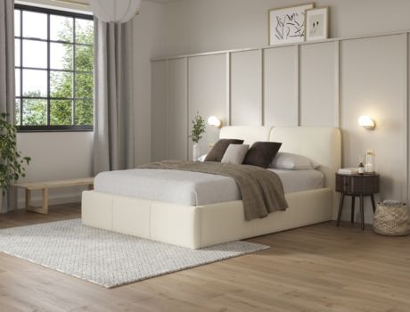 Claudia Ottoman Bed Frame in boucle