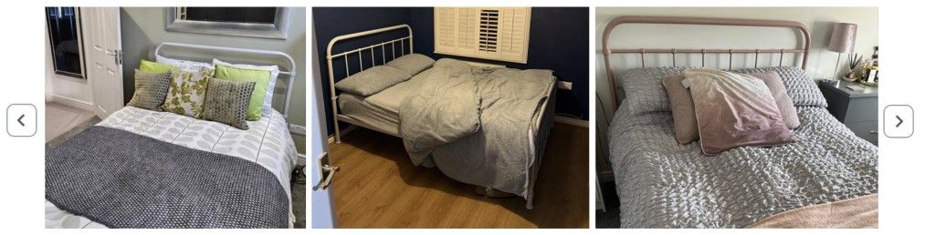 abbey metal bed frame photos