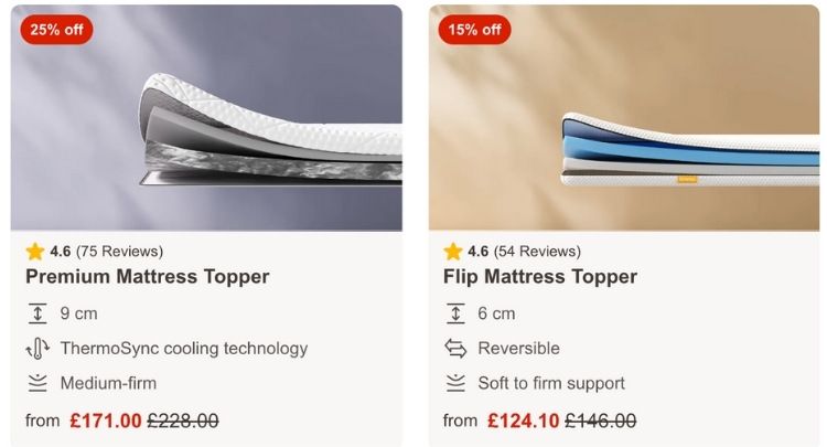 emma premium topper vs emma flip topper